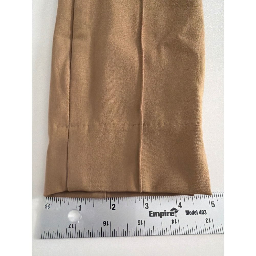 Polo Ralph Lauren Women Tan Side Zip Skinny Pants High Rise Tapered Size 12 - Picture 7 of 10
